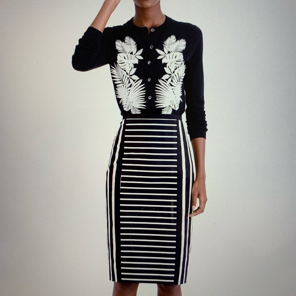 J Crew Mixed Stripe Skirt